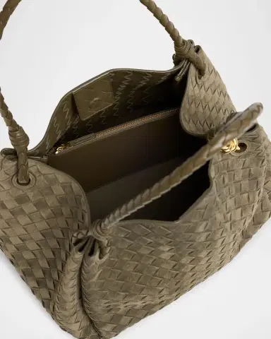 Bottega Veneta Large Parachute Suede Shoulder Bag | Thumbnail 4 Bottega Veneta Large Parachute Suede Shoulder Bag | Thumbnail 4