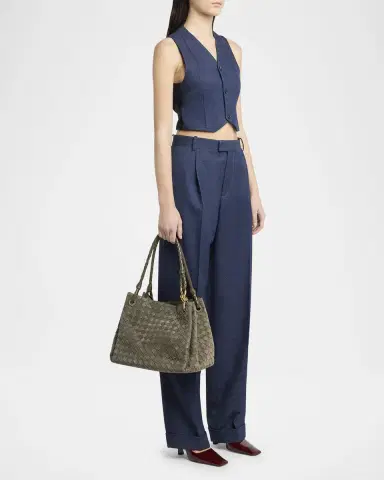 Bottega Veneta Large Parachute Suede Shoulder Bag | Thumbnail 5 Bottega Veneta Large Parachute Suede Shoulder Bag | Thumbnail 5