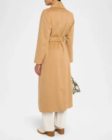 Sofia Cashmere Cashmere Belted Wrap Coat with Pick-Stitched Detail | Thumbnail 3 Sofia Cashmere Cashmere Belted Wrap Coat with Pick-Stitched Detail | Thumbnail 3