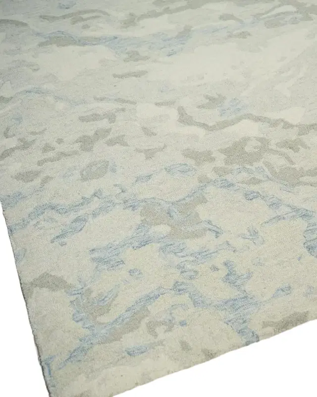 Exquisite Rugs Cortero Hand-Tufted Light Blue & Ivory Rug