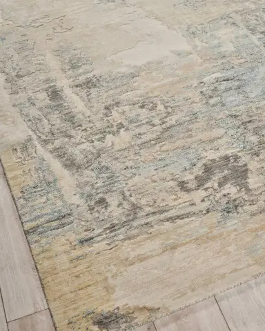 Exquisite Rugs Infinity Power-Loomed Ivory/Blue/Terracotta Rug | Thumbnail 1 Exquisite Rugs Infinity Power-Loomed Ivory/Blue/Terracotta Rug | Thumbnail 1