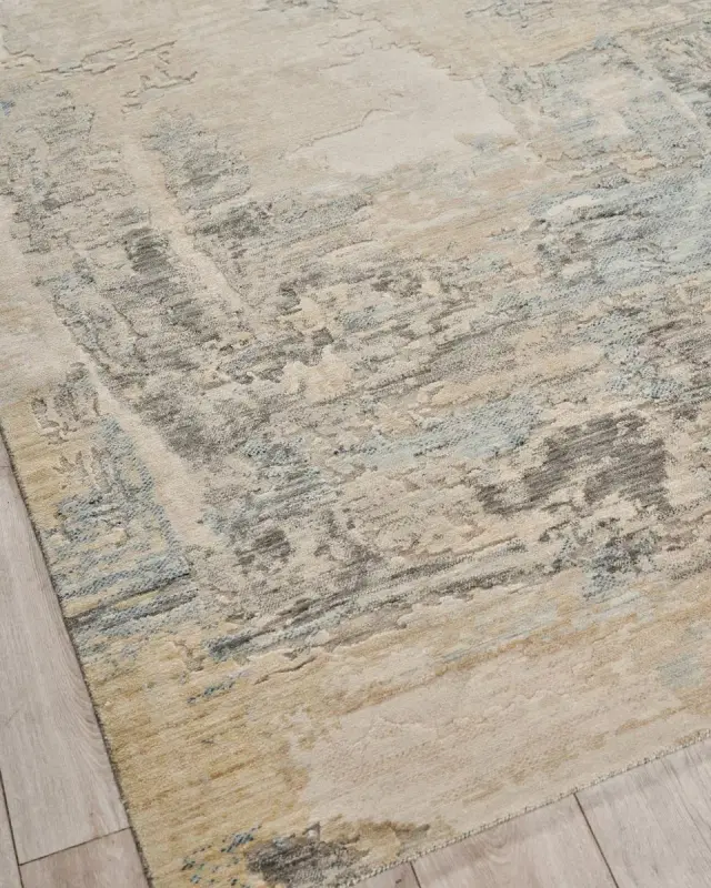 Exquisite Rugs Infinity Power-Loomed Ivory/Blue/Terracotta Rug