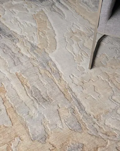 Exquisite Rugs Infinity Power-Loomed Grey/Silver Rug | Thumbnail 4