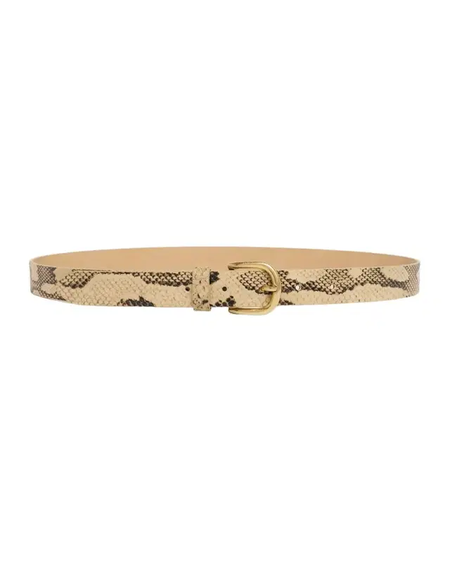 Etoile Isabel Marant Zap Snake-Print Leather Belt