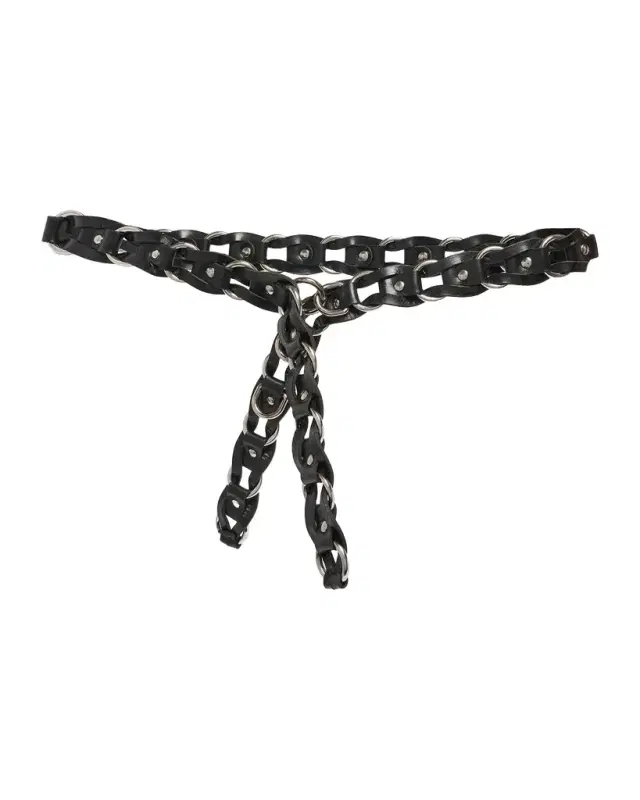 Etoile Isabel Marant Bali Woven Leather and Metal Belt