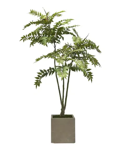 Winward Home Faux Toona Sinensis Tree in Fiberglass Planter, 80" Tall | Thumbnail 2