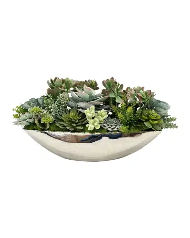 Winward Home Faux Succulents in 36" Aluminum Container | Thumbnail 2