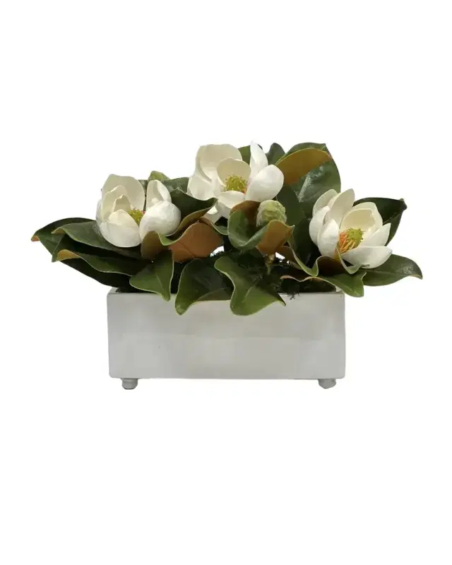 Winward Home Magnolia 20" Faux Floral Arrangement in Ceramic Vase