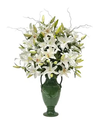 Winward Home Casablanca Lily 48" Faux Floral Arrangement in Porcelain Vase | Thumbnail 2