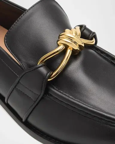 Bottega Veneta Astaire Metal-Knot Leather Loafers | Thumbnail 5 Bottega Veneta Astaire Metal-Knot Leather Loafers | Thumbnail 5
