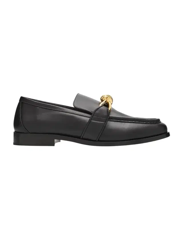Bottega Veneta Astaire Metal-Knot Leather Loafers