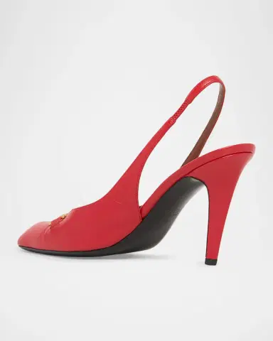 Versace 90mm La Medusa Leather Slingback Pumps | Thumbnail 4