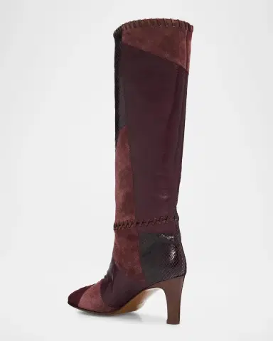 Zimmermann Alchemy 75MM Patchwork Leather Knee-High Boots | Thumbnail 2 Zimmermann Alchemy 75MM Patchwork Leather Knee-High Boots | Thumbnail 2