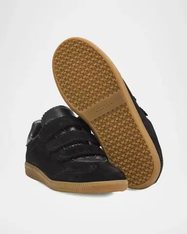 Isabel Marant Beth Mixed Leather Triple-Grip Sneakers | Thumbnail 3
