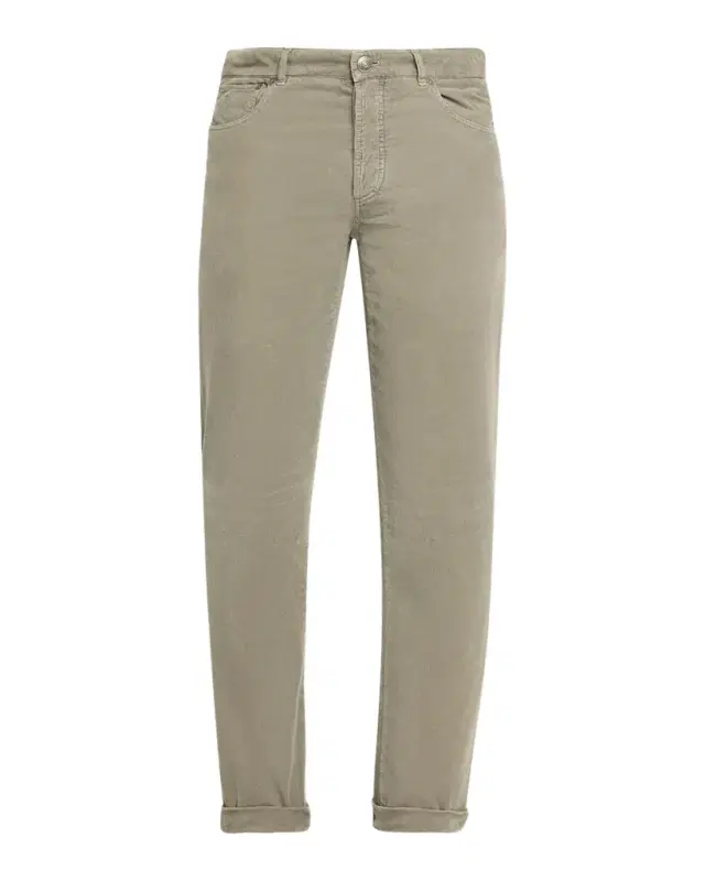 Brunello Cucinelli Men's Micro-Corduroy Straight Leg Five-Pocket Pants