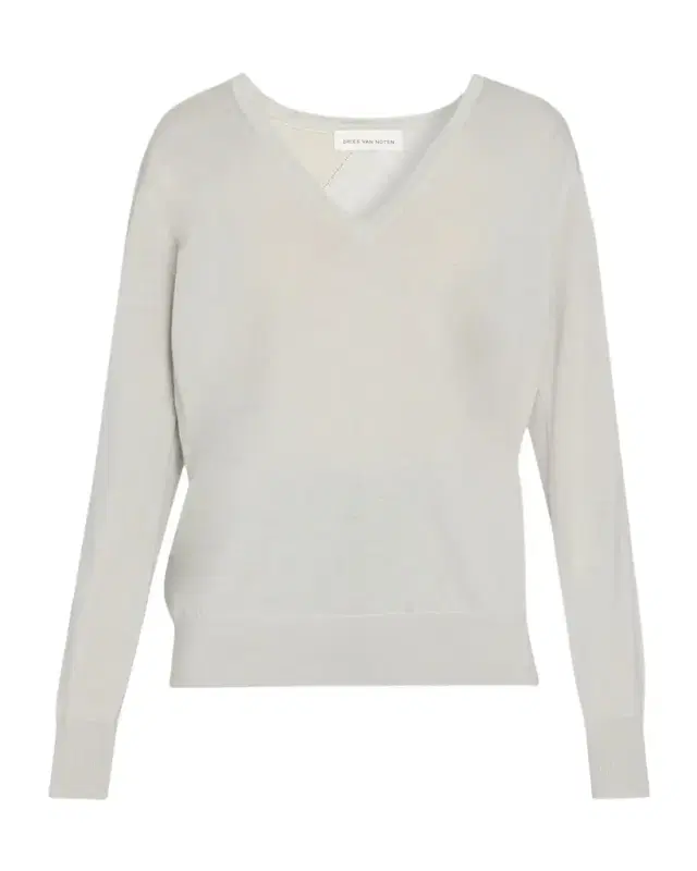 Dries Van Noten Diamond Ajoure Stitch V-Neck Sweater
