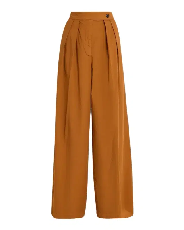 Pamplona Pleated Wide-Leg Pants