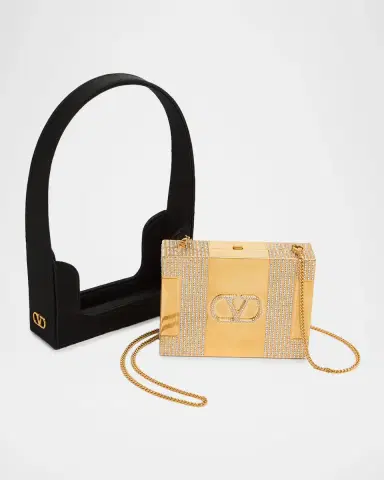 Valentino Garavani Minaumorphe 2-in-1 Crystal Satin Minaudière | Thumbnail 6