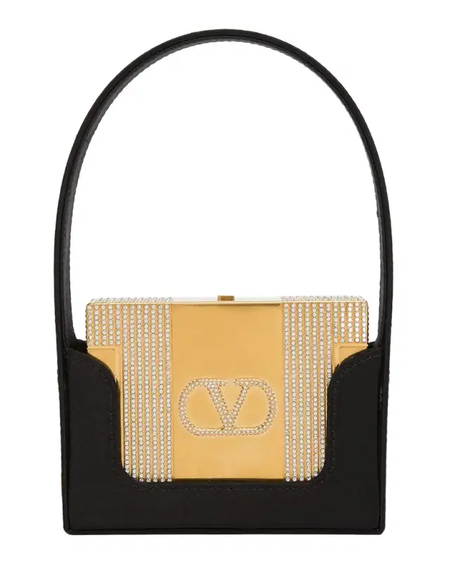 Valentino Garavani Minaumorphe 2-in-1 Crystal Satin Minaudière