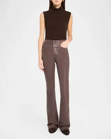 Veronica Beard Beverly Vegan Leather Flare Pants | Thumbnail 2 Veronica Beard Beverly Vegan Leather Flare Pants | Thumbnail 2