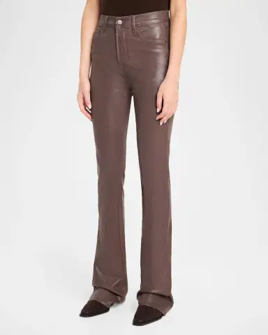 Veronica Beard Beverly Vegan Leather Flare Pants | Thumbnail 4 Veronica Beard Beverly Vegan Leather Flare Pants | Thumbnail 4