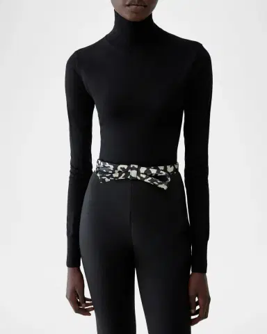 Carolina Herrera Leopard Jacquard Bow Belt | Thumbnail 2