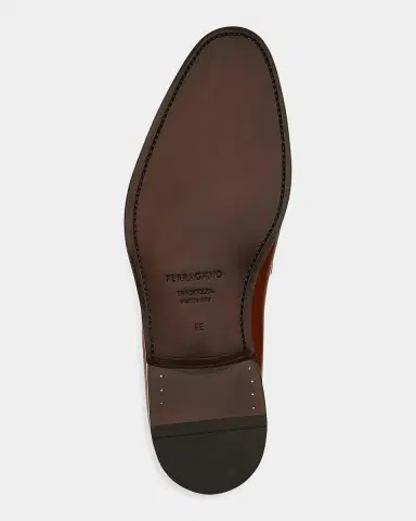 Ferragamo Men's Brandy Tramezza Leather Penny Loafers | Thumbnail 4