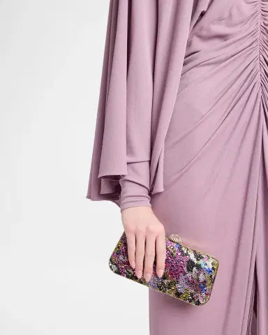 Valentino Garavani Floral Crystal Clutch Bag | Thumbnail 2