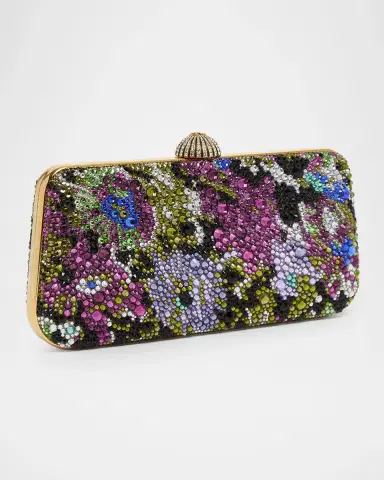 Valentino Garavani Floral Crystal Clutch Bag | Thumbnail 3