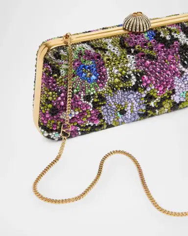 Valentino Garavani Floral Crystal Clutch Bag | Thumbnail 6
