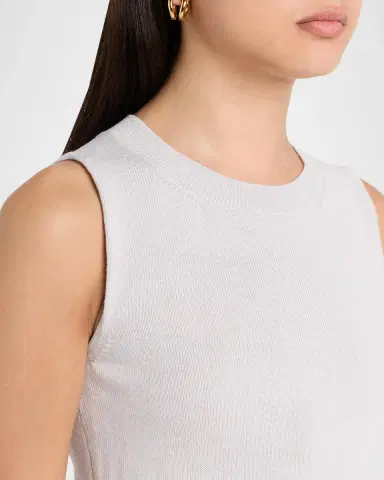Oscar de la Renta Wool Knit Cropped Twinset Tank Top | Thumbnail 5