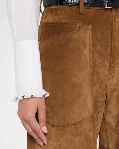 Nili Lotan Shon Barrel-Leg Suede Pants | Thumbnail 5 Nili Lotan Shon Barrel-Leg Suede Pants | Thumbnail 5