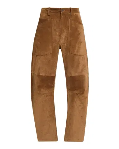Nili Lotan Shon Barrel-Leg Suede Pants | Thumbnail 1 Nili Lotan Shon Barrel-Leg Suede Pants | Thumbnail 1
