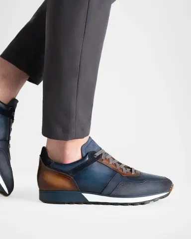 Magnanni Men's Arco Leather Runner Sneakers | Thumbnail 2 Magnanni Men's Arco Leather Runner Sneakers | Thumbnail 2
