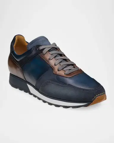 Magnanni Men's Arco Leather Runner Sneakers | Thumbnail 5 Magnanni Men's Arco Leather Runner Sneakers | Thumbnail 5