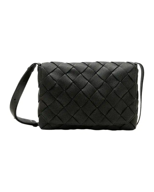 Bottega Veneta Men's Small Intreccio Leather Crossbody Bag