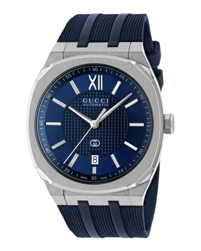 Gucci 25H Rubber-Strap Watch, 40mm
