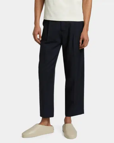 Marni Men's Tropical Wool Cropped Pleated Pants | Thumbnail 4 Marni Men's Tropical Wool Cropped Pleated Pants | Thumbnail 4
