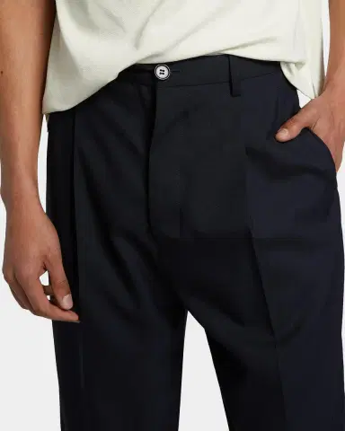 Marni Men's Tropical Wool Cropped Pleated Pants | Thumbnail 5 Marni Men's Tropical Wool Cropped Pleated Pants | Thumbnail 5
