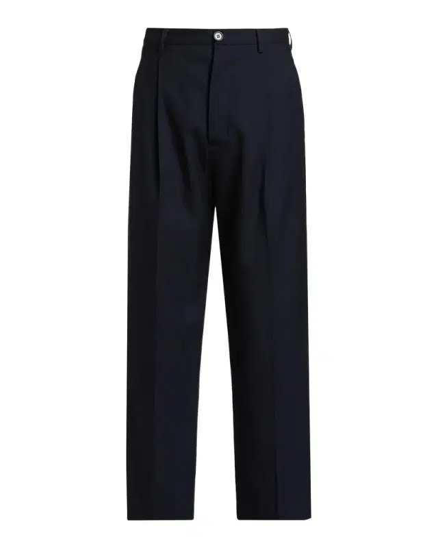 Marni Men's Tropical Wool Cropped Pleated Pants