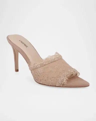 L'Agence 85mm Penn Lace Mules | Thumbnail 2 L'Agence 85mm Penn Lace Mules | Thumbnail 2