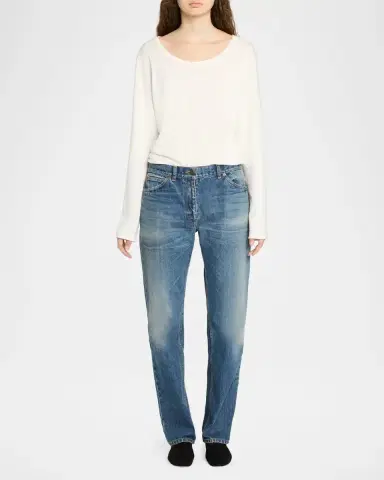 The Row Dinni Low-Rise Straight-Leg Jeans | Thumbnail 2 The Row Dinni Low-Rise Straight-Leg Jeans | Thumbnail 2