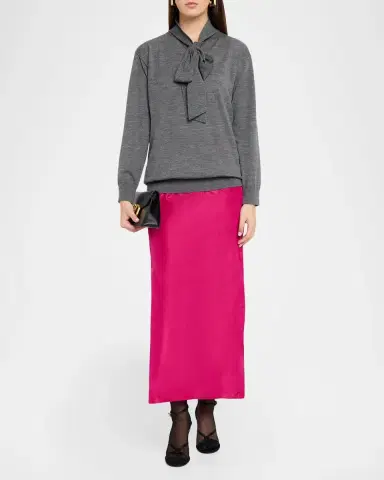 Valentino Garavani Neck-Scarf Wool Knit Sweater | Thumbnail 2 Valentino Garavani Neck-Scarf Wool Knit Sweater | Thumbnail 2