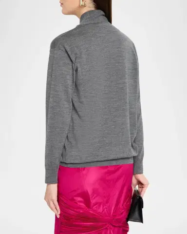 Valentino Garavani Neck-Scarf Wool Knit Sweater | Thumbnail 3 Valentino Garavani Neck-Scarf Wool Knit Sweater | Thumbnail 3