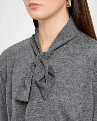 Valentino Garavani Neck-Scarf Wool Knit Sweater | Thumbnail 5 Valentino Garavani Neck-Scarf Wool Knit Sweater | Thumbnail 5