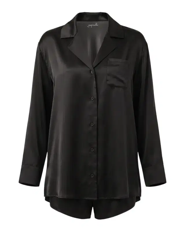 Papinelle Audrey Mulberry Silk Boyfriend Pajama Set