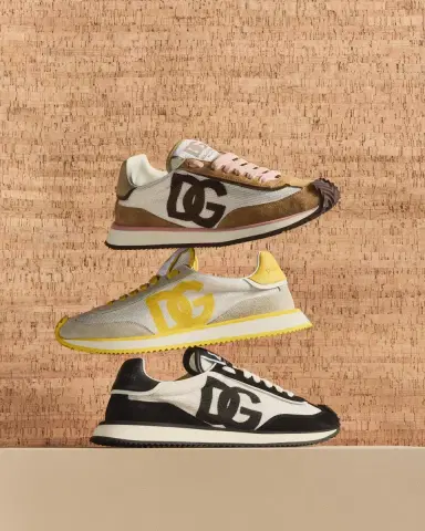 Dolce & Gabbana Mixed-Material DG Cushion Sneakers | Thumbnail 3 Dolce & Gabbana Mixed-Material DG Cushion Sneakers | Thumbnail 3