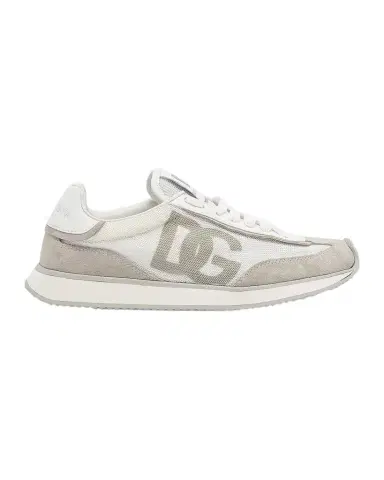 Dolce & Gabbana Mixed-Material DG Cushion Sneakers | Thumbnail 1 Dolce & Gabbana Mixed-Material DG Cushion Sneakers | Thumbnail 1