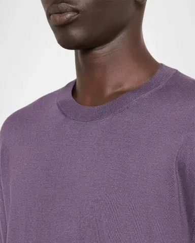 Brioni Men's Cashmere-Silk Crewneck Sweater | Thumbnail 6 Brioni Men's Cashmere-Silk Crewneck Sweater | Thumbnail 6
