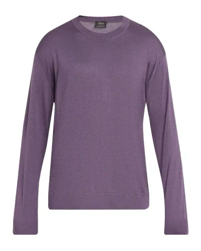 Brioni Men's Cashmere-Silk Crewneck Sweater